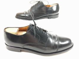 COLE HAAN City Black Leather Cap Toe Oxford Dress Blucher Shoe Men&#39;s 12 D - £23.35 GBP