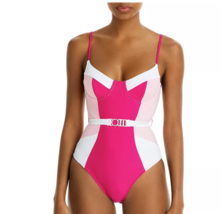 Solid &amp; Striped The Spencer Colorblock Swimsuit Strawberry Marshmallow ( S ) - £87.02 GBP