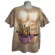 The Mountain Mens Tie Dye Beer Bottles Fanny Hip Pack Graphic T-Shirt 2X... - $24.74