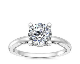 Lab Grown 1.00 Cts D/VS1 Solitaire Round Diamond Engagement Ring 14k Whi... - $825.00