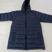 NFL Team Apparel Patriots Youth Sz Medium (10/12) Puffer Hooded Jacket Coat Blue image 11