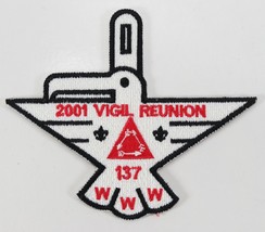 Vintage 2001 Colonneh 137 Vigil Reunion White WWW OA Boy Scout Camp Patch - £9.20 GBP