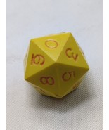 1980s Gamescience Yellow D20 Dice Numbers 1-0 - $516.08 MXN
