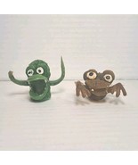 Vtg Monster Finger Puppets Jigglers Lot Of 2 Alien Ugly Weird Rubber Hal... - $13.98