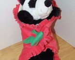 Fiesta Plush Panda baby in coral pink blanket bamboo accent babies - $6.92