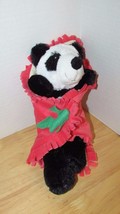Fiesta Plush Panda baby in coral pink blanket bamboo accent babies - £5.42 GBP