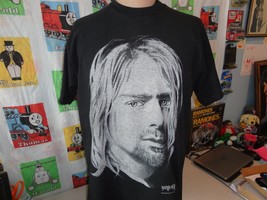 Vintage 90&#39;s Kurt Cobain Nirvana Bradford Gallery 1994 Band Tee Band T Shirt XL - £319.70 GBP