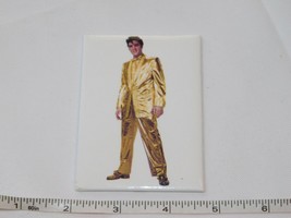 Elvis Presley Gold Suite 3 5/8&quot; x 2 5/8&quot; fridge magnet refrigerator pre-owned - £8.09 GBP
