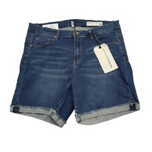 Special A Shorts Womens 1XL Blue Cut Off High Rise Dark Wash Denim Butto... - £21.95 GBP