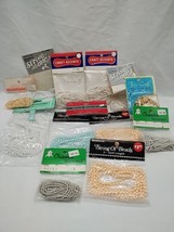 Lot Of (13) Vintage Gold And Silver Colored Craft Sewing Holiday Beads - £34.01 GBP