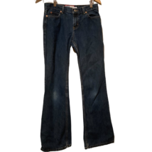 Old Navy Womens Boot Cut Jeans Blue 5 Pocket Dark Wash Cotton Mid Rise D... - $14.84