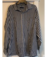 Men&#39;s Tommy Hilfiger dress shirt blue/white checker NWOT 2XL XXL - £24.84 GBP