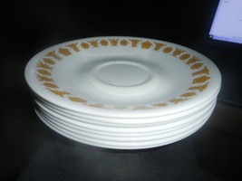 Corning Ware Corelle Butterfly Gold Saucers Very Good Cond Vintage Set Of 8 - £18.59 GBP