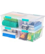 Iris Usa 12 Qt. Plastic Storage Bins Containers With Lids, 4 Pack,, Clear - €39,06 EUR