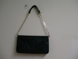 Womens Tory Burch purse bombe reva clutch Gold chain shoulder bag green - £156.39 GBP