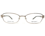 Revlon Eyeglasses Frames RV5028 718 LIGHT GOLD Green Rectangular 52-17-130 - $51.22