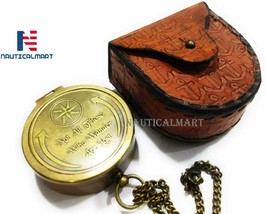 Engraved Brass Compass Gift Not All Those Who Wander are Lost Inspirational - $26.00