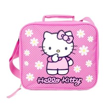 Hello Kitty Lunch Bag Polka Dot Floral Pink - £12.69 GBP