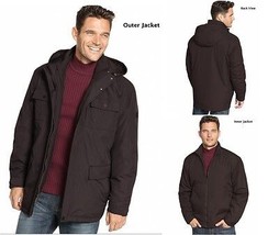 NWT-$280 Hawke &amp; Co 3-in-1 ~Size XL~ Winter Coat Jacket Hooded Waterproof Snow - £55.35 GBP