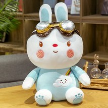 Rabbit Plush Toy Stuffed Aviator Bunny Doll Animal Pillow Creative Cartoon Rabbi - £12.11 GBP