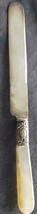 Vintage Sterling Bolster Breakfast Knife - Mother of Pearl Handle - VGC - H&amp;E #5 - £12.69 GBP