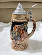 Vintage Toyo Japan Swiss Musical Lidded Beer Stein 10&quot; Tall Not working Easy Fix - £17.72 GBP