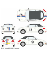 Herbie Laminated Car Decal Graphics Set 2013-2019 cabriolet beetle loveb... - £120.88 GBP