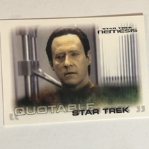 Star Trek Nemesis Trading Card #60 Brent Spinner - £1.55 GBP