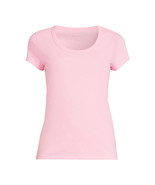 No Boundaries Women&#39;s Scoop Neck Tee with Short Sleeves, Pink Size XL(19... - $15.83