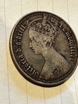 1853 Silver FLORIN Coin VICTORIA Gothic MDCCCLIII  - $250.00