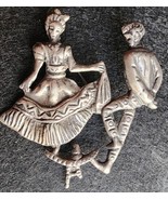 Vintage Mexico Sterling Silver Ballerina Polka Dancers Figural Pin Brooc... - £232.76 GBP