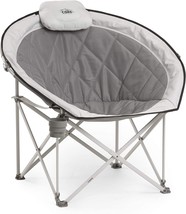 CORE 40025 Equipment Folding Oversized Padded Moon Round Saucer Chair with Carry - £54.12 GBP