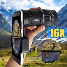 16X52 Zoom Bak4 Monocular Telescope Lens Camera Hd Scope Hunting Phone H... - £27.09 GBP