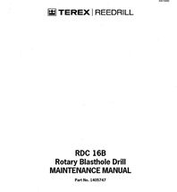 CATERPILLAR RDC 16B Rotary Blasthole Drill Manual FLASH DRIVE OR PDF! Terex - $29.65