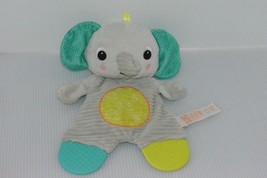 Bright Starts Elephant Gray Plush Baby Teething Crinkle Snuggle &amp; Teeth ... - £10.79 GBP