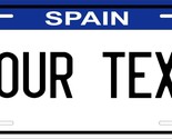Spain Blue License Plate Personalized Car Auto Bike Motorcycle Custom Tag - $10.99+