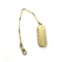 Antique Gold Filled Signed Clark Tie Bar Fob Fancy Bar Link Chain Pocket... - £51.32 GBP