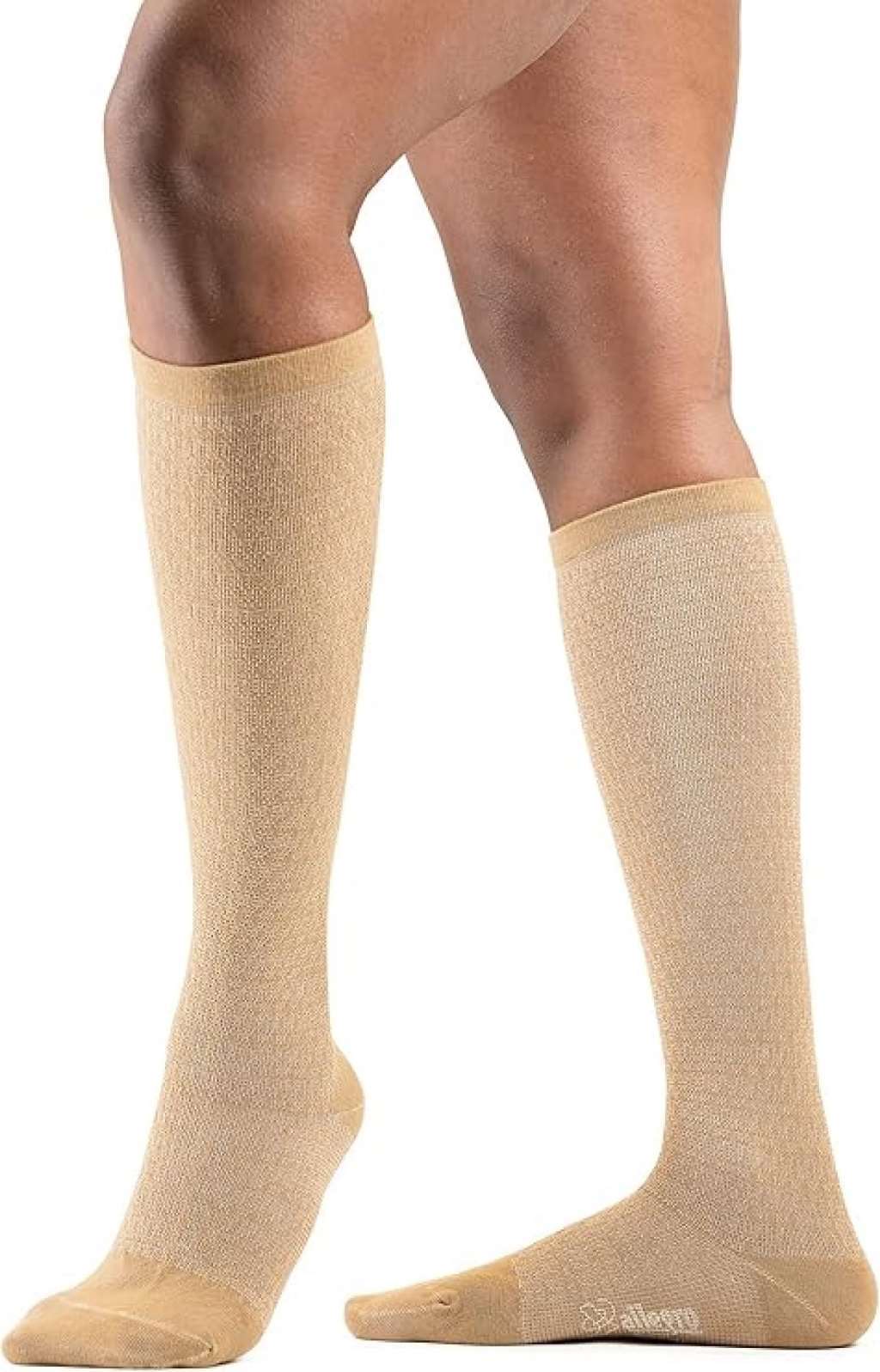 Allegro Premium Mosaic Cotton Socks Large 20-30 mmHg (Khaki) #182 - $14.55