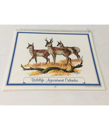 Vintage Sweney wildlife art 1988 appointment calendar spiral bound wall ... - $19.75