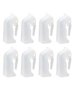 8 Pcs, Male Urinal Urine Pee Bottle With Cover Lid 1 Quart, 1000 mL - $18.12