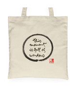 Calligraphy Tote Bag This Moment Is Full Of Wonders Handbag Cotton Women... - €14,71 EUR