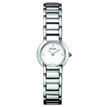 Bulova 63L31 Women&#39;s Quartz Diamond Accent White Dial Stainless Steel Watch - $109.99