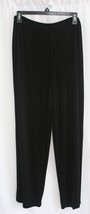 ALFRED DUNNER BLACK SIZE PL DRESS PANTS  ELASTIC WAIST #8823 - £7.43 GBP