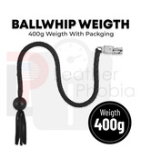 36&quot; Black Leather Motorcycle Get Back Whip with Pool Ball Handle Handleb... - €32,60 EUR