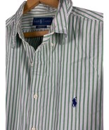 Ralph Lauren Size 17 1/2 XL Mens Shirt Button Down Classic Green White S... - $698.66 MXN
