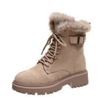 Women&#39;s Boots Winter Shoes Fur Boots Plush Warm Snow Ankle Booties Female Platfo - £48.00 GBP