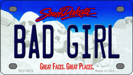 Bad Girl South Dakota Novelty Mini Metal License Plate Tag - £11.76 GBP