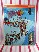 Sweet Vintage 1970 Night Before Christmas Frame Tray Puzzle Whitman Publishing - £14.43 GBP