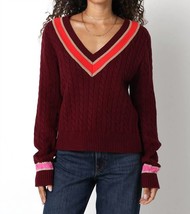 Olivaceous varsity prepster sweater in Crimson Red/Pink - £35.48 GBP