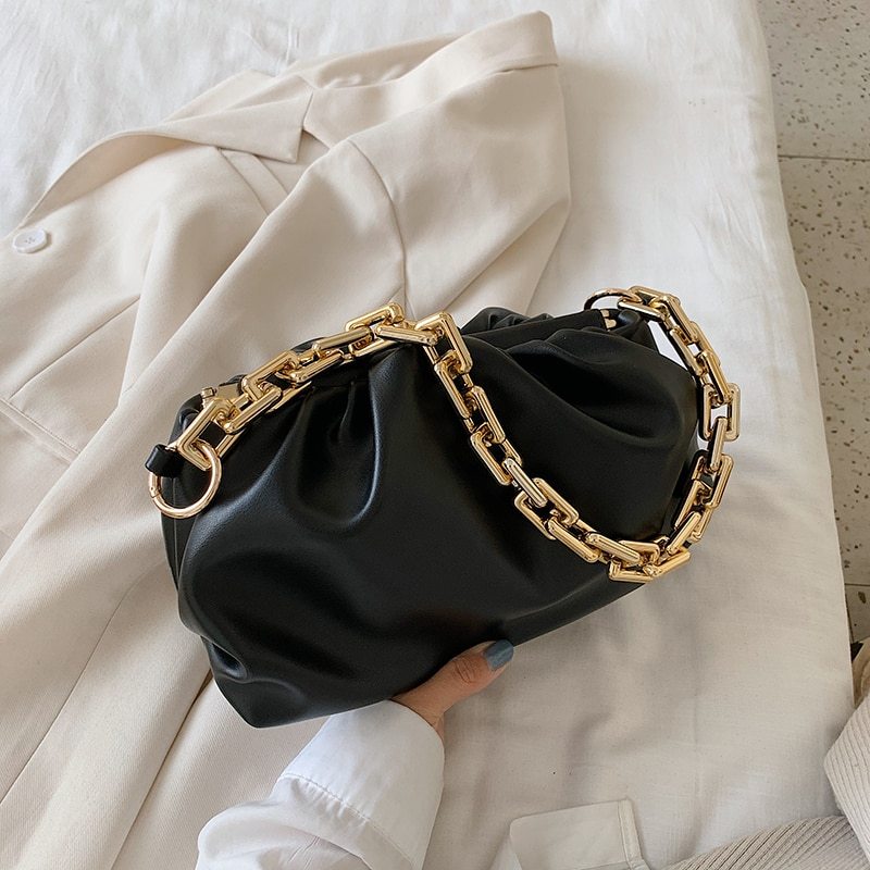 Gold Chain Shoulder Bags For Women 2022 Cloud Bag Female Crossbody — free download